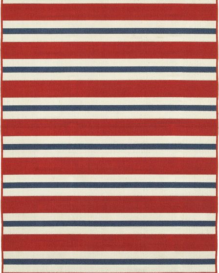 Meridian 5701r Red/Blue Area Rug