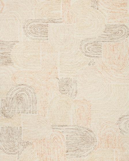 Milo MLO-02 Peach/Pebble 2'3"x3'9" Area Rug