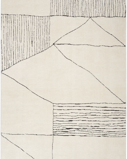 Modern Comfort MNC02 Ivory Black Area Rug