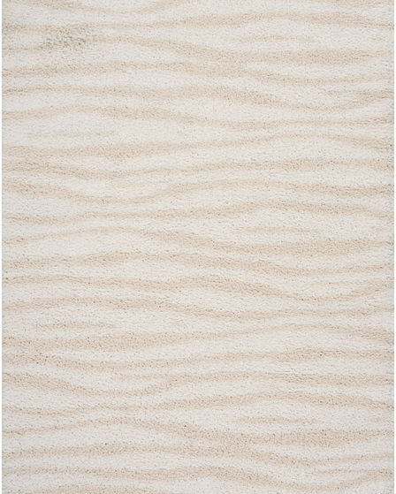 Modern Shag MMD05 Ivory Beige Area Rug