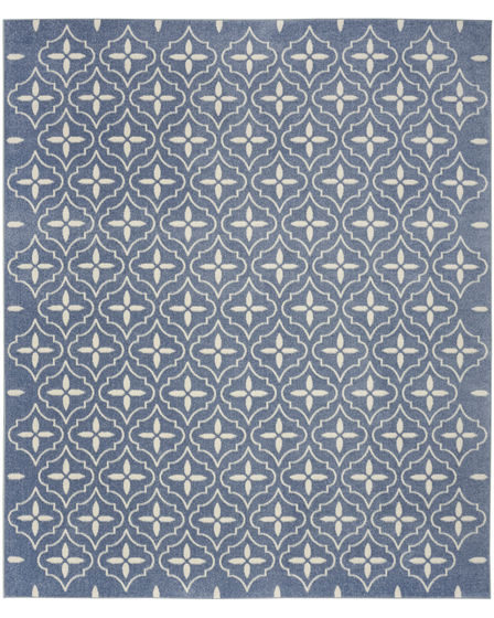 Nourison Essentials NRE04 Blue Ivory Rug