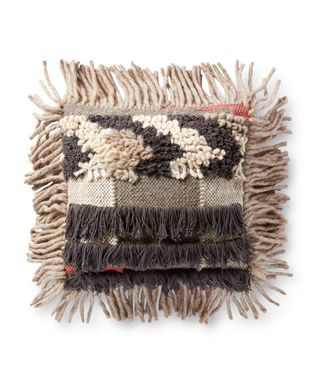 P0093 Grey/Multi 18"x18" Pillow