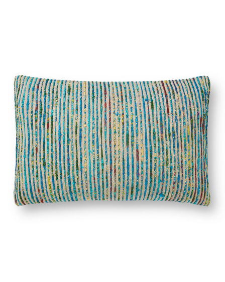 P0242 Blue/Multi 13"x21" Pillow