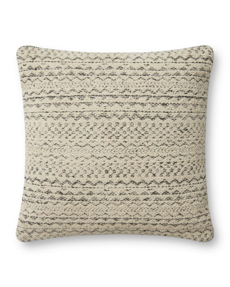 Gloaming PAR0009 Charcoal/Ivory 18''x18'' Pillow