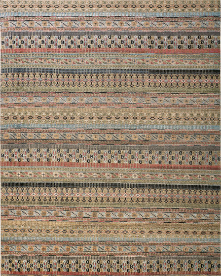 Payton 6498F Tan/Orange/Blue Rug