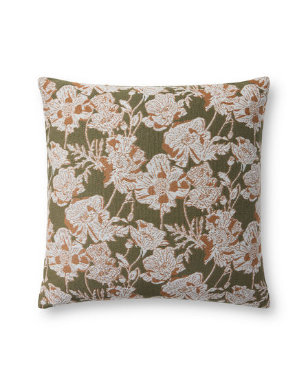 Matilda PCJ0031 Olive/Orange 18" Pillow