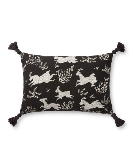 PLL0027 Black/Ivory 13"x21" Pillow