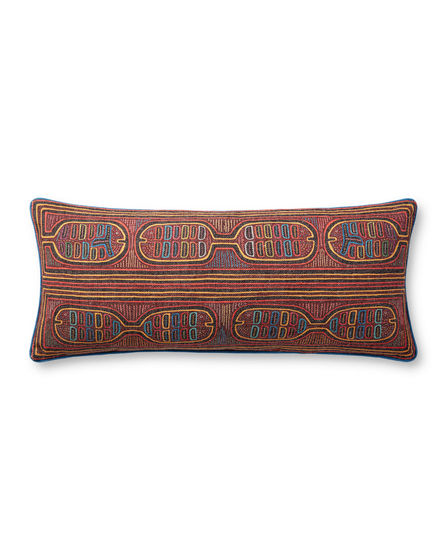 PLL0107 Berry/Multi 13"x35" Lumbar Pillow