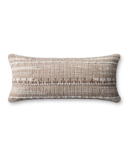 PLL0124 Ivory/Beige 12"x27" Lumbar Pillow