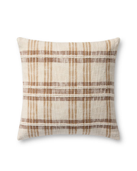 PLL0155 Tan/Multi 22" Pillow