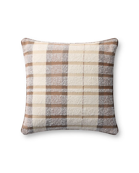 PLL0156 Brown/Multi 20"x20" Pillow