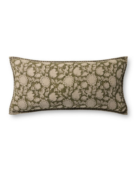 PLL0165 Green 12"x27" Lumbar Pillow