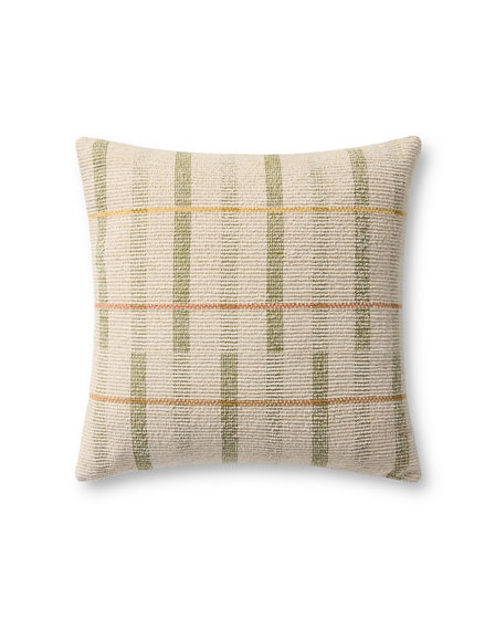 PLL0175 Ivory/Green 20"x20" Pillow