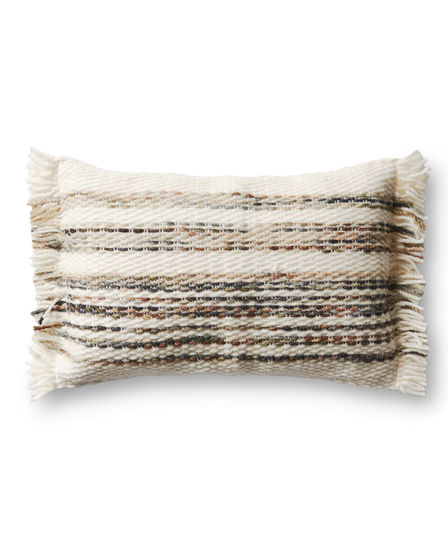 PMH0007 Natural/Multi 13" x 21" Pillow