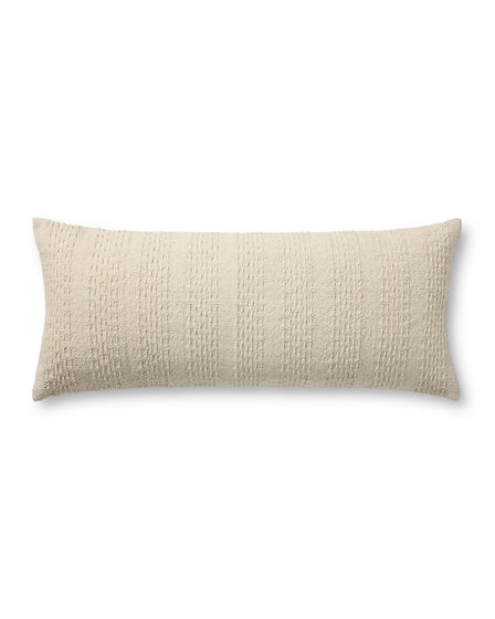 Cameron PMH0036 Ivory 13"x35" Lumbar Pillow