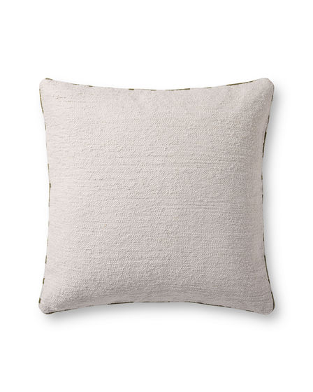 Elara PMH0070 White/Green 22" Pillow