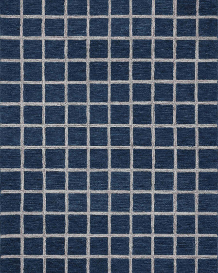 Polly POL-05 Navy/Silver Area Rug