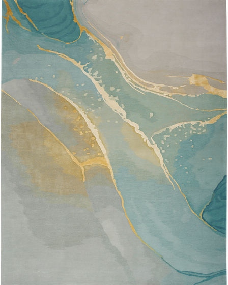 Prismatic PRS27 Grey/Seafoam Area Rug