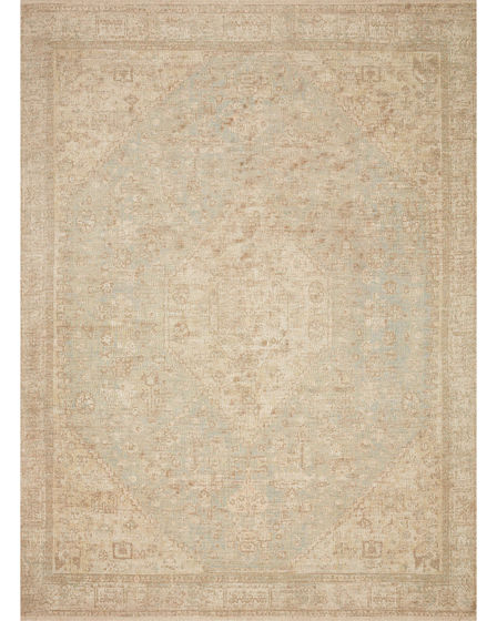 Priya PRY-01 Ocean/Ivory Area Rug