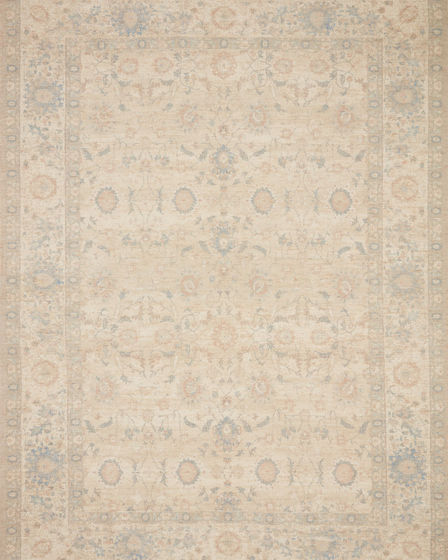 Priya PRY-05 Natural/Blue Area Rug