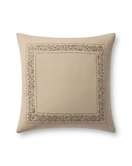 Estee Border PRP0062 Cream 22" Pillow