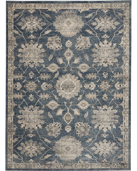 Quarry QUA06 Blue/Beige Area Rug