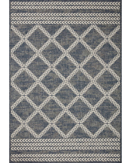 Rainier RAI-05 Denim/Ivory Area Rug