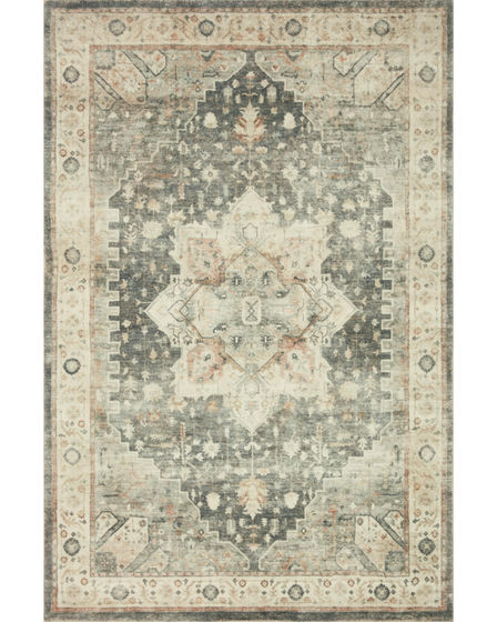 Rosette ROS-09 Slate/Ivory Area Rug
