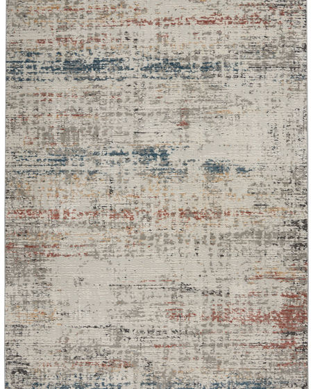 Rustic Textures RUS14 Light Grey Multi Area Rug