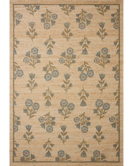 Rue RUE-04 Moss/Blue 2'3"x3'9" Area Rug