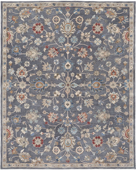 Rylan 8639F Gray/Ivory/Red Area Rug