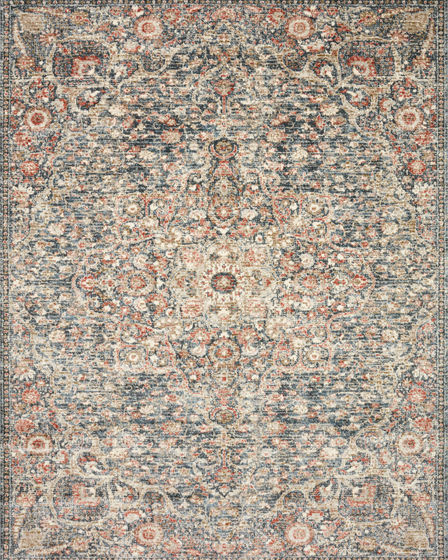 Saban SAB-02 Blue/Spice Area Rug