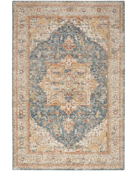 Sahar SHR06 Ivory Blue Area Rug