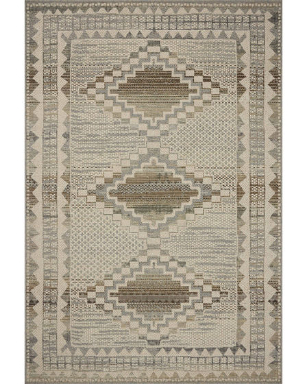 Saylor SAY-02 Ivory/Granite 7'6"x7'6" Round Area Rug