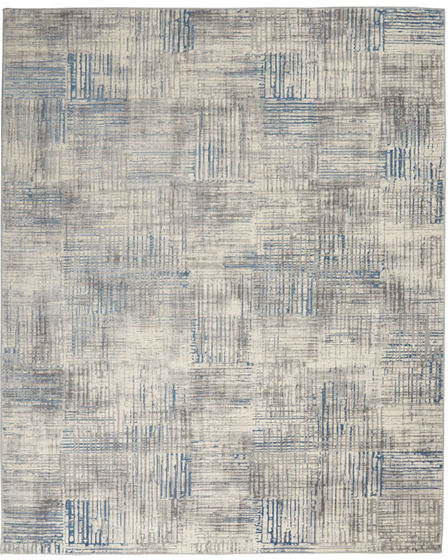 Solace SLA03 Ivory/Grey/Blue Area Rug