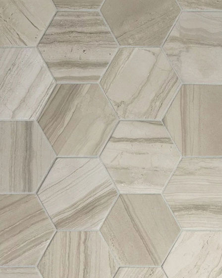 Stria Beige Porcelain Matte Marble Tile