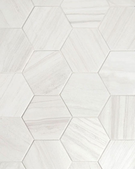 Stria White Porcelain Matte Marble Tile