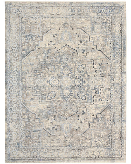 Sultana SLL06 Ivory Blue 7'10"x10'2" Area Rug