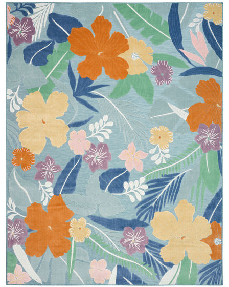 Suncoast SNC01 Blue Multicolor 4'x6' Area Rug