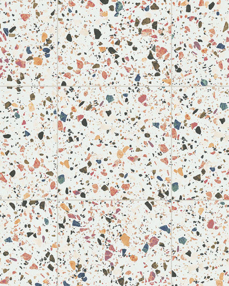 Tazzo White Honed Porcelain Terrazzo Tile