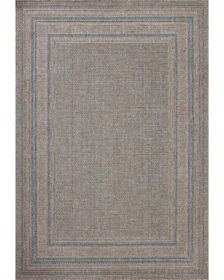 Topanga TOP-05 Natural/Teal Area Rug