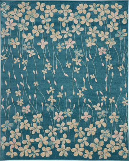 Tranquil TRA04 Turquoise Area Rug