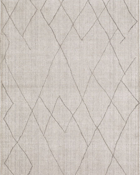 Tangier Tribal Diamond Silver Area Rug