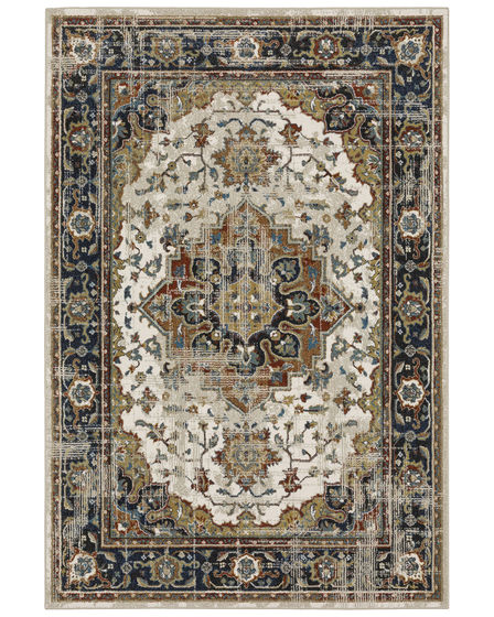 Venice 54x Beige/Blue Area Rug