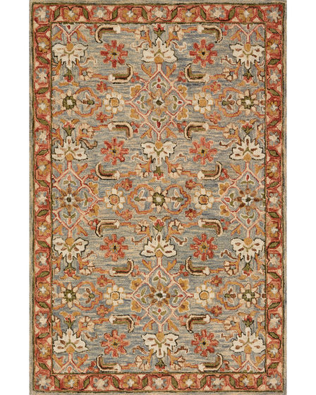 Victoria VK-10 Slate/Terracotta Area Rug