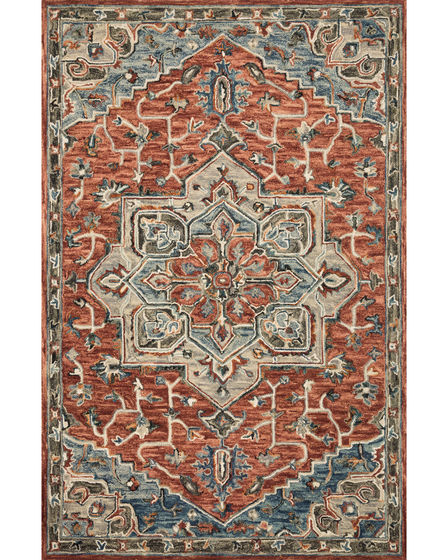Victoria VK-15 Red/Multi Area Rug