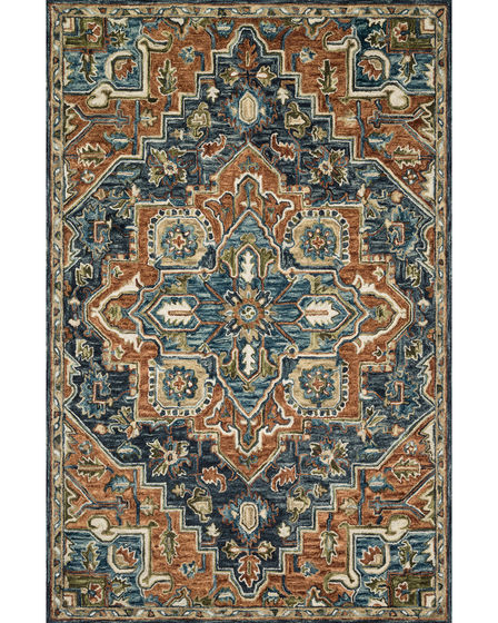 Victoria VK-16 Rust/Multi Area Rug