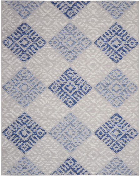 Whimsicle WHS18 Grey Blue Area Rug