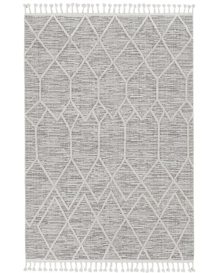 Willow 1102 Ivory Grey Honeycomb Area Rug