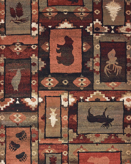 Woodlands 9601d Brown/Rust Area Rug